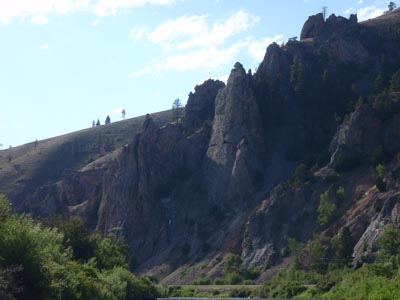 Cliffs along Clark Fork.