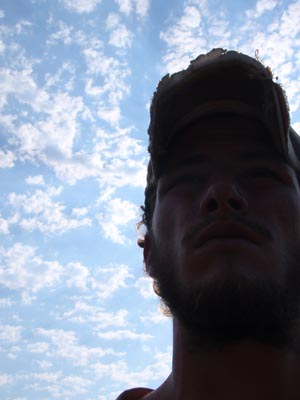 Blue skies over Kris.
