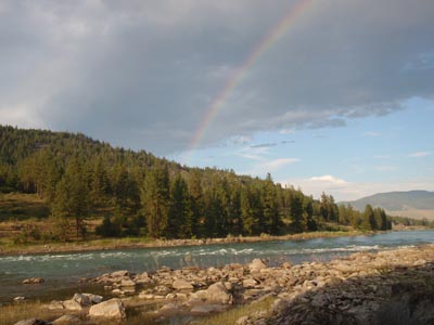 Ranbow over Clark Fork River.