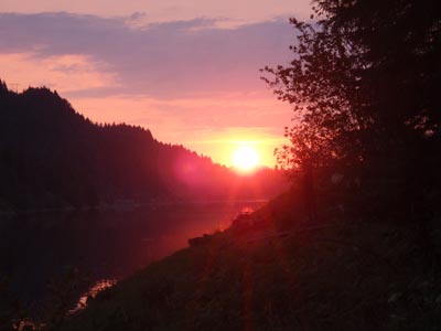 Sunset over Clark Fork.