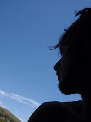 Kris' silhouette.