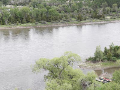 Bird's eye view of camp.