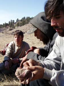 Resting after long hike.