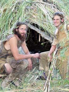 Camping in wickiup.
