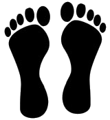 Footprints symbol.