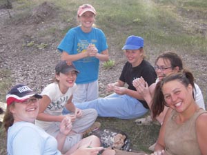 Junior High School Kids experiencing the outdoors.