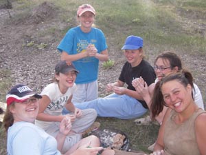 Junior High School Kids experiencing the outdoors.