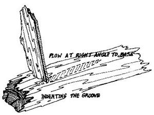 Making a Fire Plow.
